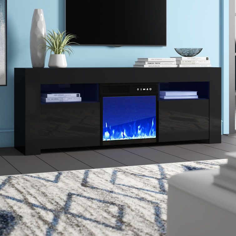 Orren Ellis Earle TV Stand for TVs up to 65" with Fireplace Included & Reviews Wayfair